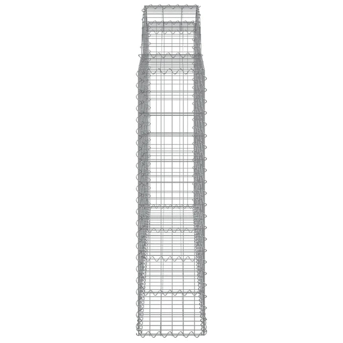 Coșuri gabion arcuite 6 buc, 200x30x120/140 cm, fier galvanizat WALTI