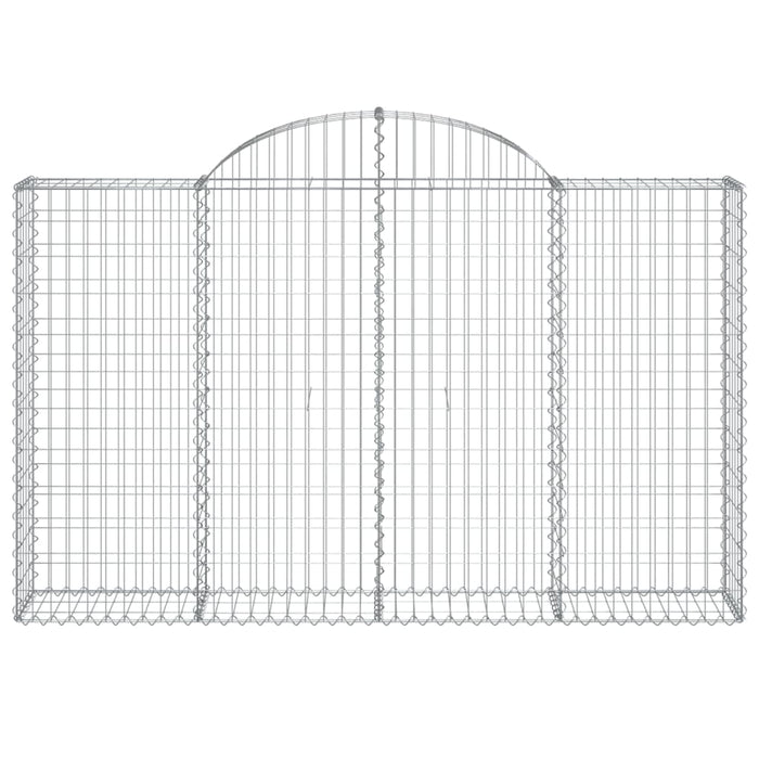 Coșuri gabion arcuite 10 buc, 200x30x120/140cm, fier galvanizat WALTI