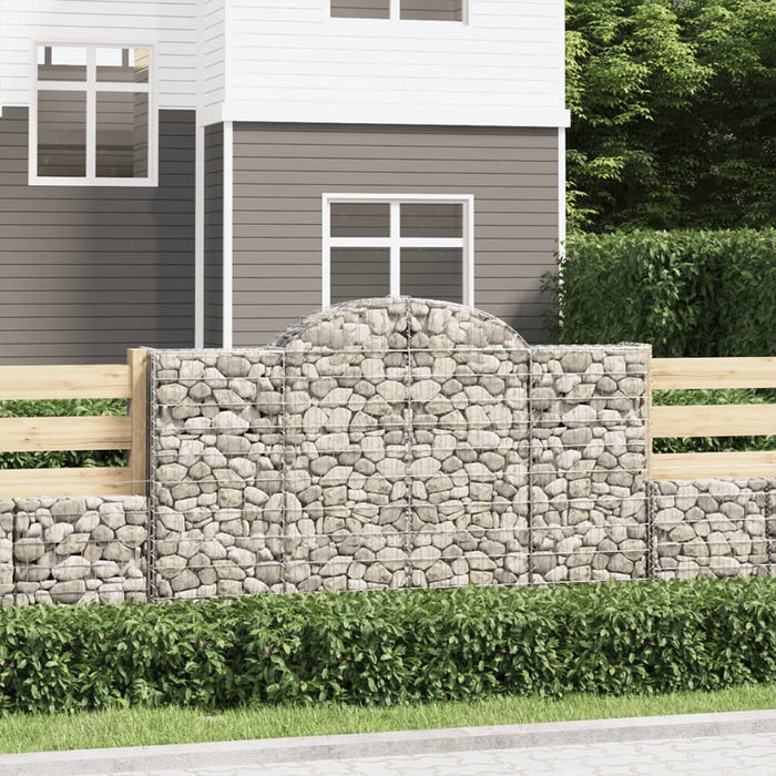 Coșuri gabion arcuite 12 buc, 200x30x120/140cm, fier galvanizat WALTI