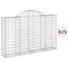 Coșuri gabion arcuite 25 buc. 200x30x120/140 cm fier galvanizat - WALTI WALTI