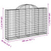Coșuri gabion arcuite 25 buc. 200x30x120/140 cm fier galvanizat - WALTI WALTI