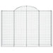 Coșuri gabion arcuite 3 buc, 200x30x140/160cm, fier galvanizat - WALTI WALTI