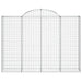 Coșuri gabion arcuite 4 buc, 200x30x140/160cm, fier galvanizat - WALTI WALTI