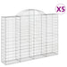 Coșuri gabion arcuite 5 buc, 200x30x140/160cm, fier galvanizat - WALTI WALTI