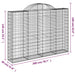 Coșuri gabion arcuite 5 buc, 200x30x140/160cm, fier galvanizat - WALTI WALTI