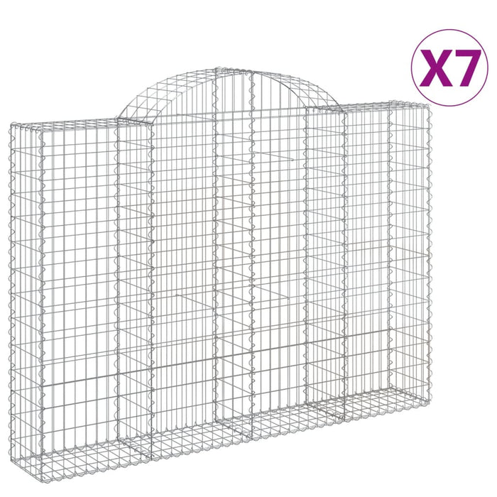 Coșuri gabion arcuite 7 buc, 200x30x140/160cm, fier galvanizat - WALTI WALTI