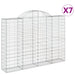 Coșuri gabion arcuite 7 buc, 200x30x140/160cm, fier galvanizat - WALTI WALTI