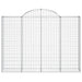 Coșuri gabion arcuite 7 buc, 200x30x140/160cm, fier galvanizat - WALTI WALTI