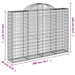 Coșuri gabion arcuite 7 buc, 200x30x140/160cm, fier galvanizat - WALTI WALTI