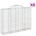 Coșuri gabion arcuite 8 buc, 200x30x140/160cm, fier galvanizat - WALTI WALTI