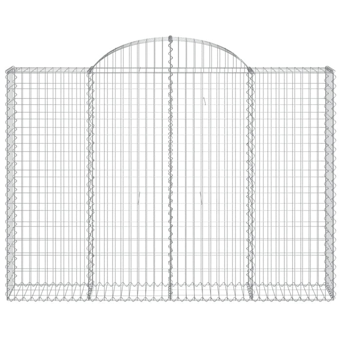 Coșuri gabion arcuite 8 buc, 200x30x140/160cm, fier galvanizat - WALTI WALTI