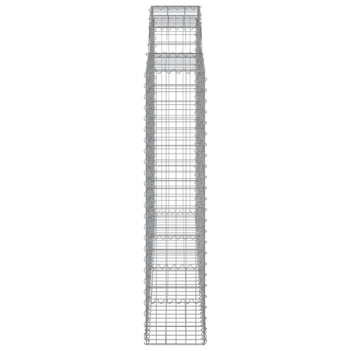Coșuri gabion arcuite 8 buc, 200x30x140/160cm, fier galvanizat - WALTI WALTI