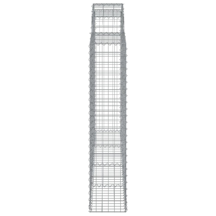 Coșuri gabion arcuite 9 buc, 200x30x140/160cm, fier galvanizat - WALTI WALTI