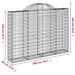 Coșuri gabion arcuite 9 buc, 200x30x140/160cm, fier galvanizat - WALTI WALTI