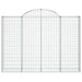 Coșuri gabion arcuite 10 buc, 200x30x140/160cm, fier galvanizat - WALTI WALTI
