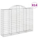 Coșuri gabion arcuite 14 buc, 200x30x140/160cm, fier galvanizat - WALTI WALTI