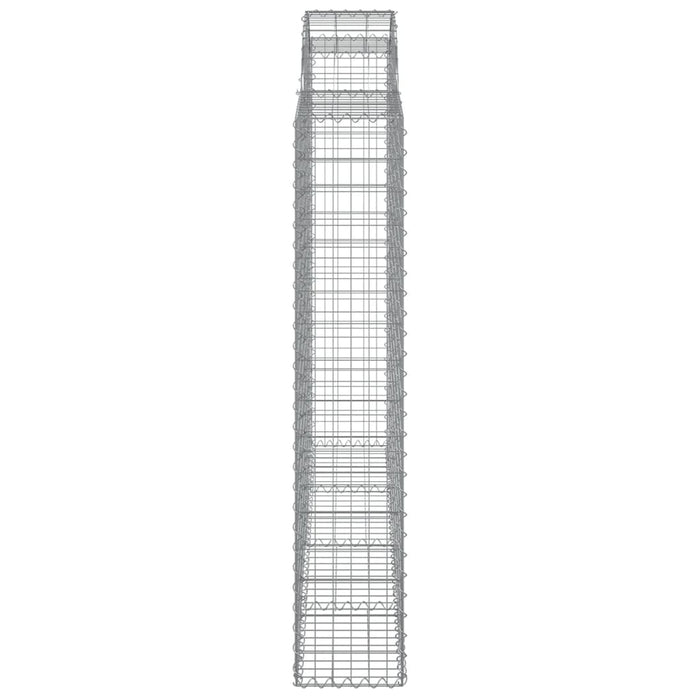 Coșuri gabion arcuite 2 buc, 200x30x160/180 cm, fier galvanizat WALTI