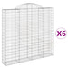Coșuri gabion arcuite 6 buc, 200x30x180/200cm, fier galvanizat - WALTI WALTI