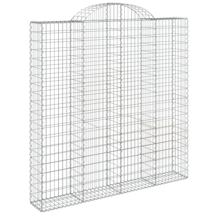 Coșuri gabion arcuite 2 buc. 200x30x200/220 cm fier galvanizat - WALTI WALTI
