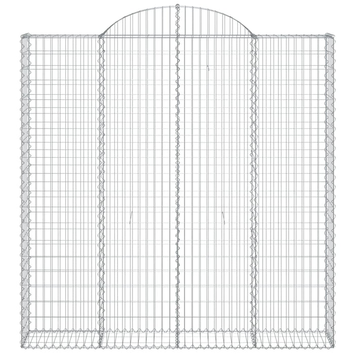 Coșuri gabion arcuite 2 buc. 200x30x200/220 cm fier galvanizat - WALTI WALTI