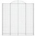 Coșuri gabion arcuite 2 buc. 200x30x200/220 cm fier galvanizat - WALTI WALTI