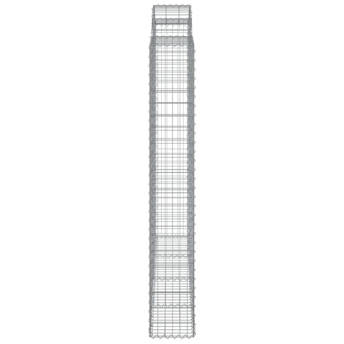 Coșuri gabion arcuite 2 buc. 200x30x200/220 cm fier galvanizat - WALTI WALTI