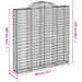 Coșuri gabion arcuite 2 buc. 200x30x200/220 cm fier galvanizat - WALTI WALTI
