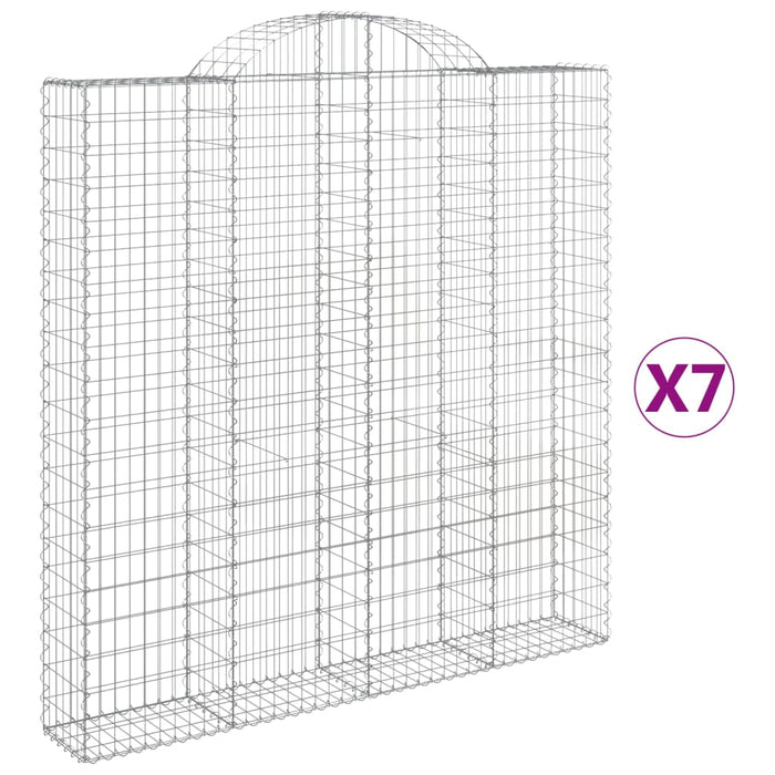 Coșuri gabion arcuite 7 buc. 200x30x200/220 cm fier galvanizat WALTI