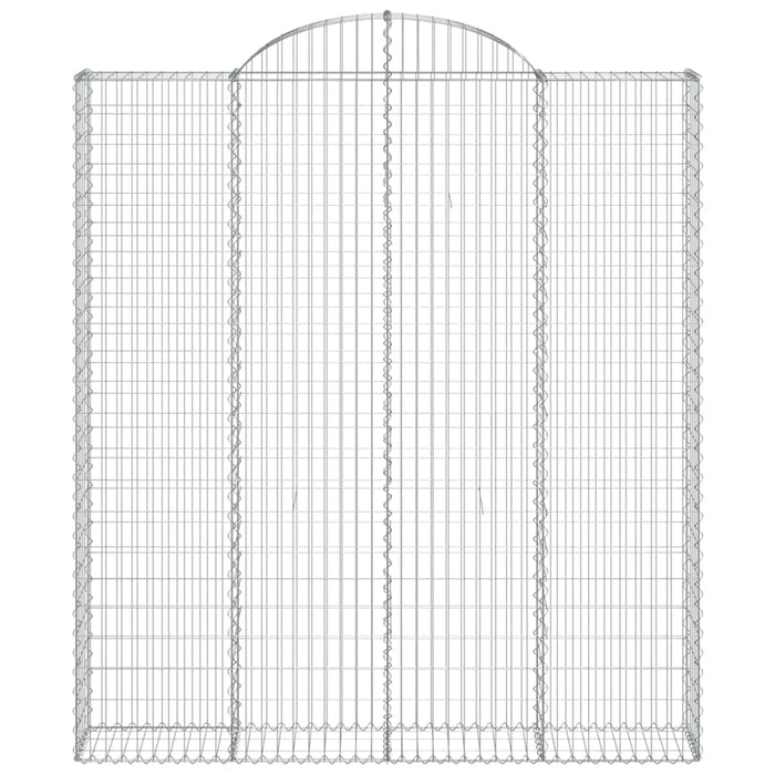 Coșuri gabion arcuite, 2 buc 200x30x220/240cm, fier galvanizat - WALTI WALTI