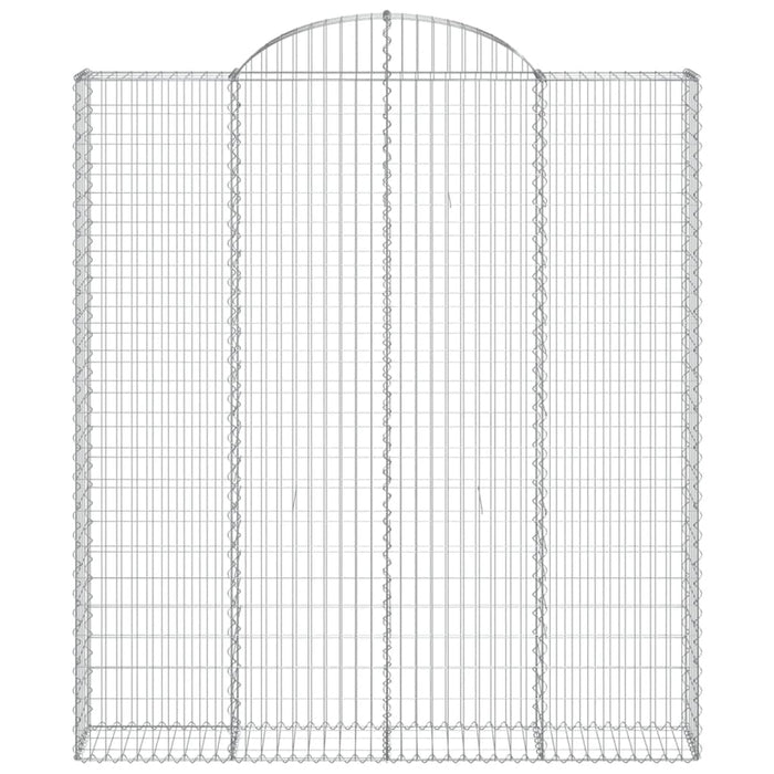 Coșuri gabion arcuite,3 buc., 200x30x220/240cm, fier galvanizat - WALTI WALTI