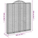 Coșuri gabion arcuite, 6 buc 200x30x220/240cm, fier galvanizat - WALTI WALTI