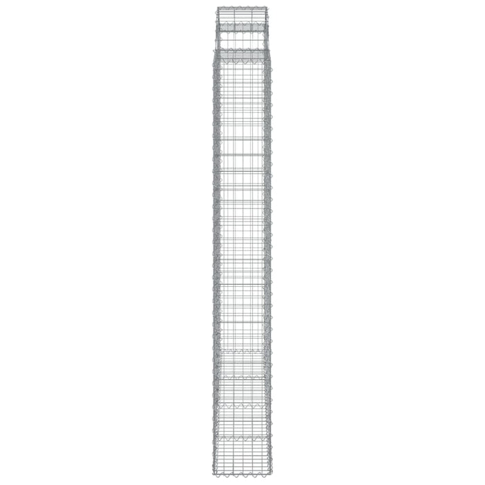Coșuri gabion arcuite,8 buc., 200x30x220/240cm, fier galvanizat - WALTI WALTI