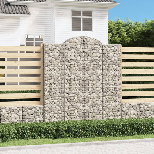 Coșuri gabion arcuite,9 buc., 200x30x220/240cm, fier galvanizat - WALTI WALTI