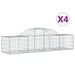 Coșuri gabion arcuite 4 buc, 200x50x40/60 cm, fier galvanizat - WALTI WALTI