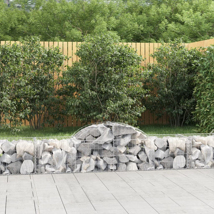 Coșuri gabion arcuite 5 buc, 200x50x40/60 cm, fier galvanizat - WALTI WALTI