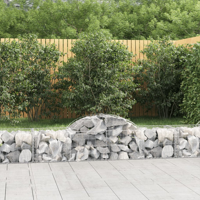 Coșuri gabion arcuite 7 buc, 200x50x40/60 cm, fier galvanizat - WALTI WALTI