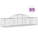 Coșuri gabion arcuite 9 buc, 200x50x40/60 cm, fier galvanizat - WALTI WALTI