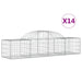 Coșuri gabion arcuite 14 buc, 200x50x40/60 cm, fier galvanizat - WALTI WALTI