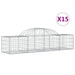 Coșuri gabion arcuite 15 buc, 200x50x40/60 cm, fier galvanizat - WALTI WALTI