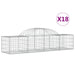 Coșuri gabion arcuite 18 buc., 200x50x40/60 cm, fier galvanizat - WALTI WALTI