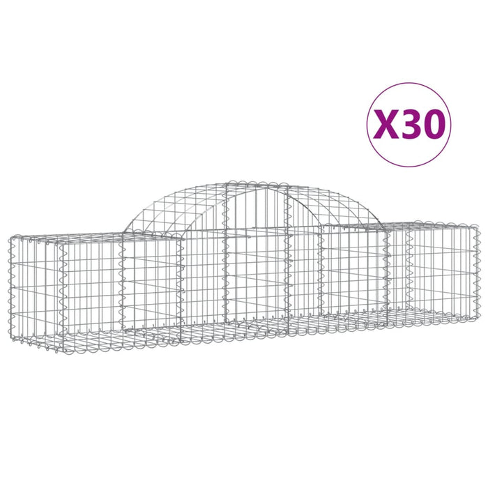 Coșuri gabion arcuite 30 buc, 200x50x40/60 cm, fier galvanizat - WALTI WALTI