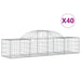 Coșuri gabion arcuite 40 buc, 200x50x40/60 cm, fier galvanizat - WALTI WALTI