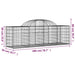 Coșuri gabion arcuite 4 buc, 200x50x60/80 cm, fier galvanizat - WALTI WALTI