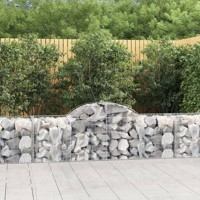Coșuri gabion arcuite 4 buc, 200x50x60/80 cm, fier galvanizat - WALTI WALTI