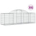 Coșuri gabion arcuite 6 buc, 200x50x60/80 cm, fier galvanizat - WALTI WALTI
