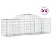 Coșuri gabion arcuite 8 buc, 200x50x60/80 cm, fier galvanizat - WALTI WALTI