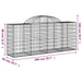 Coșuri gabion arcuite 11 buc, 200x50x80/100 cm, fier galvanizat - WALTI WALTI