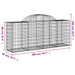 Coșuri gabion arcuite 12 buc, 200x50x80/100 cm, fier galvanizat - WALTI WALTI