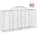 Coșuri gabion arcuite 2 buc, 200x50x100/120 cm fier galvanizat - WALTI WALTI