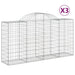 Coșuri gabion arcuite 3 buc, 200x50x100/120 cm fier galvanizat - WALTI WALTI
